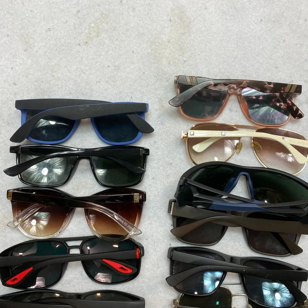 Lot Of 20 Unbranded Sunglasses Mixed Brands OS Multicolor Sport Retro Bundle